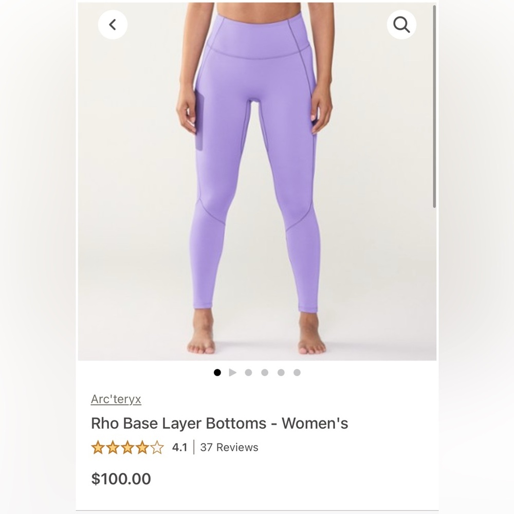 Arcteryx Rho base layer bottom women’s size medium - Picture 5 of 6